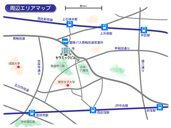 セラミックビル 周辺エリアマップ